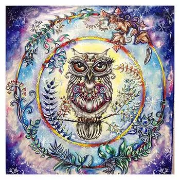 Полный 5D Diy Алмазная картина Животное Сова Мозаика Вышивка Крестом Домашний Декор Подарок ручной работы 25x25cm