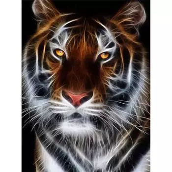Полный 5D Diy Алмазная картина Животное Тигр Алмазная вышивка Крест Стежок Главная Декор Ручной подарок 25x30cm