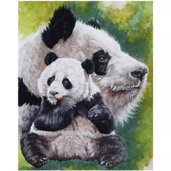 Полный 5D Diy Алмазная картина животных Панда Алмазная вышивка Крест Стежок Главная Декор Ручной подарок 25x30cm