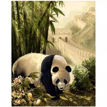 Полный 5D Diy Алмазная картина животных Панда Алмазная вышивка Крест Стежок Главная Декор Ручной подарок 25x30cm