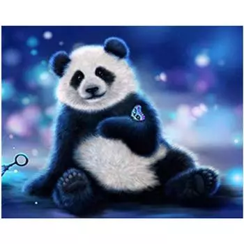 Полный 5D Diy Алмазная картина животных Панда Алмазная вышивка Крест Стежок Главная Декор Ручной подарок 25x30cm