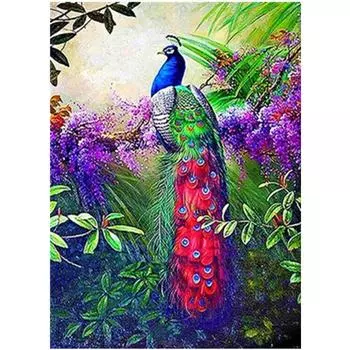 Полный 5D Diy Алмазная картина животных Павлин Алмазная вышивка Крест Стежок Главная Декор Ручной подарок 25x30cm