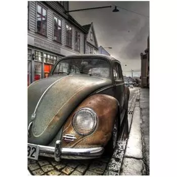 Полный 5D Diy Алмазная картина Жук Автомобиль Вышивка Крестом Домашний Декор Ручной Подарок 25x30cm