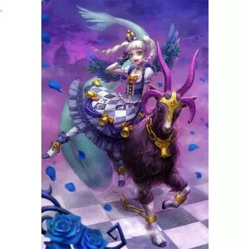 Полный 5D Diy Алмазная картина Зодиакальные эльфы Алмазная вышивка Крестом Домашний декор Подарок ручной работы 25x30cm