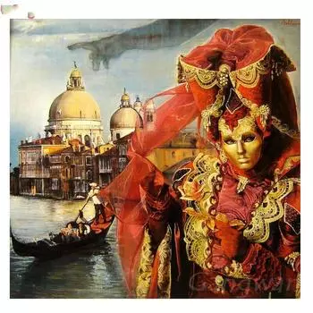 Полный 5D Diy Алмазная картина Золотая маска человек Вышивка крестом Домашний декор Подарок ручной работы 25x25cm