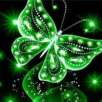 Полный 5D Diy Алмазная картина Золотой Кристалл Бабочка Вышивка Крестом Домашний Декор Ручная работа 25x25cm