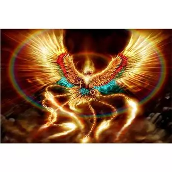 Полный 5D Diy Алмазная картина Золотой Свет Птица Вышивка Крестом Домашний Декор Ручной Подарок 25x30cm