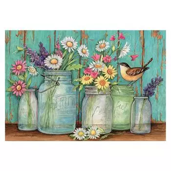 Полный 5D Diy алмазная живопись цветы и птицы Алмазная вышивка полная вышивка крестиком домашний декор подарок ручной работы 20x30cm