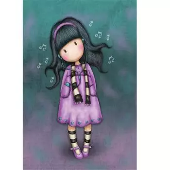 Полный 5D Diy алмазная живопись фиолетовая юбка для девочек Алмазная вышивка полный набор аниме наборы для вышивки крестом домашний декор подарок ручной работы Round 20x30cm