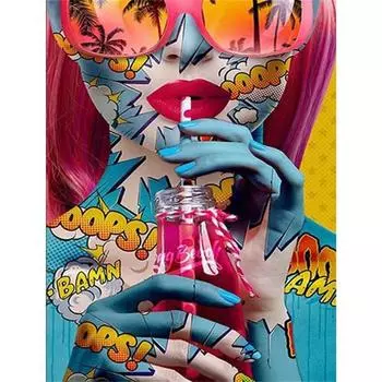 Полный 5D DIY алмазная живопись картина маслом женская красота Алмазная вышивка мозаичные наборы вышивка крестиком домашний декор подарки ручной работы Round 20x30cm