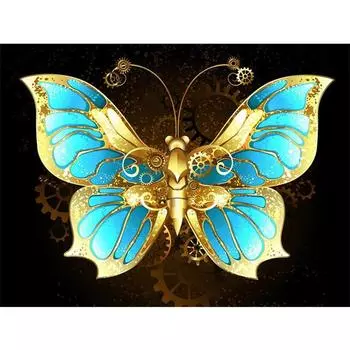 Полный 5D DIY алмазная живопись красивая красочная бабочка Алмазная вышивка наборы мозаики вышивка крестиком домашний декор подарки ручной работы Round 20x30cm