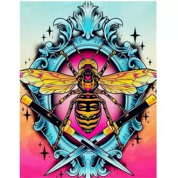 Полный 5D Diy алмазная живопись мультфильм пчела Алмазная вышивка полный набор аниме наборы для вышивки крестом домашний декор подарок ручной работы Round 20x30cm