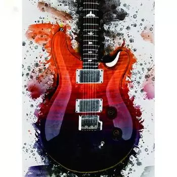 Полный 5D DIY алмазная живопись мультфильм красочная гитара Алмазная вышивка мозаичные наборы вышивка крестиком домашний декор подарки ручной работы Round 20x30cm