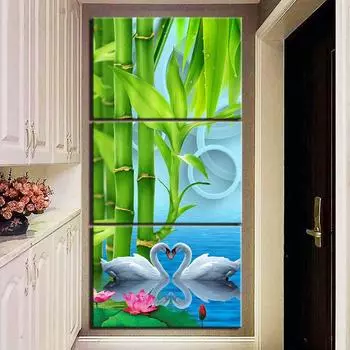 Полный 5D DIY алмазная живопись свет роскошная декоративная картина Алмазная вышивка полный набор наборов украшения домашний подарок 20x30cm x3