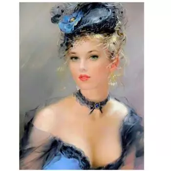 Полный 5D Diy Алмазная картина Красивая женщина Мозаика Вышивка Крестом Домашний декор Ручная работа 25x30cm