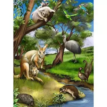 Полная 5D Diy Алмазная Картина Животный Пейзаж Алмазная Вышивка Крестом Домашний Декор Ручной Работы 25x30cm