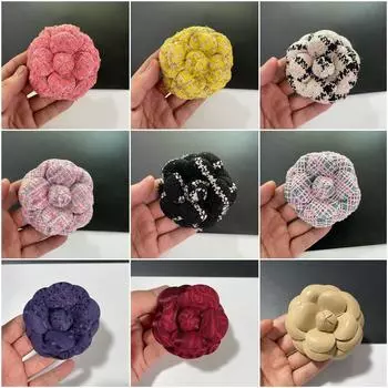 Полный 8 см высококачественный мятый цветок из ткани Камелия маленький ароматный цветок ювелирная сумка цветок туфелька цветок корсаж головка клипса брошь