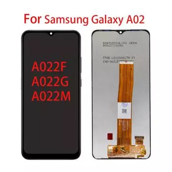 Полный экран для Samsung Galaxy A02 A022 A022F ЖК-дисплей с сенсорным экраном и дигитайзером Панель Полная замена в сборе чёрный