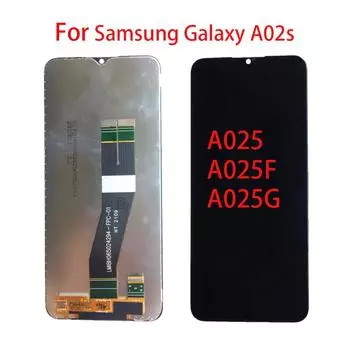 Полный экран для Samsung Galaxy A02s A025 A025F, ЖК-дисплей, сенсорный экран, дигитайзер, панель, полная сборка Big Glass чёрный