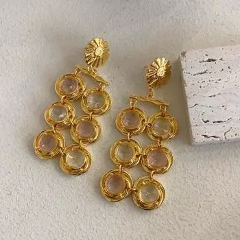 Полный экстравагантности ~ средневековые винтажные уникальные металлические серьги женские тяжелые промышленные темпераментные элегантные серьги