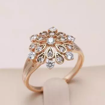 Полный циркон с полыми снежинками, дизайнерские кольца для женщин, эффектные ювелирные изделия в современном стиле 6