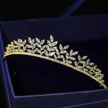 Полный цирконий роскошная принцесса корона свадебная тиара женские украшения для волос аксессуары золотой
