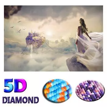 Полный DIY 5D Алмазная картина Страна чудес Вышивка крестом Алмазная вышивка 20X30CM