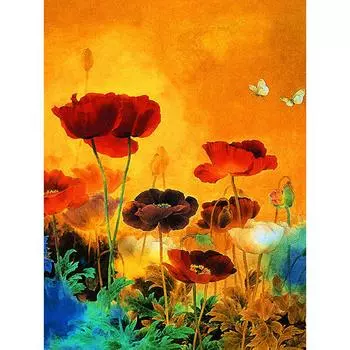 Полный DIY Набор для алмазной живописи Сафлор Вышивка крестом Алмазная вышивка 20X30CM