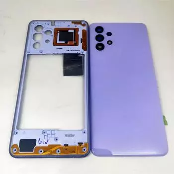 Полный для Samsung Galaxy A32 5G 4G A326 A325 средняя рамка + аккумулятор задняя дверь ремонт A32 5G Purple