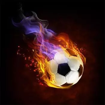 Полный дрель 5D Diy Алмазная картина Футбол огонь Вышивка Крестом Домашний декор Подарок ручной работы 25x25cm