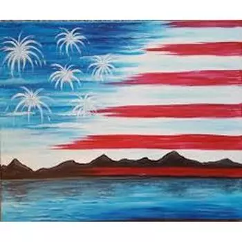 Полный дрель Алмазная 5D Алмазная картина Американский флаг Алмазная вышивка Крестом 20X30CM