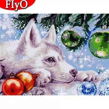 Полный дрель алмазная живопись волк ремесло комплект 5D DIY Алмазная вышивка животных мозаика горный хрусталь комплект Рождественский подарок Full Round (20X30CM)