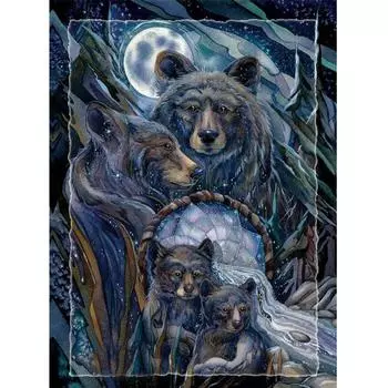 Полный дрель алмазная живопись вышивка крестом Медведь 5d Алмазная мозаика Искусство Алмазная вышивка животное горный хрусталь изображение Full Round 20X30CM