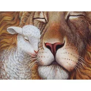 Полный дрель, круглая алмазная живопись, животное, лев, Алмазная вышивка, картина из горного хрусталя, ручная работа, сделай сам, украшение для дома Full Round 20x30CM