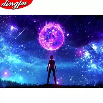 Полный дрель Круглый Алмазная картина 5D Алмазная художественная вышивка Пейзаж Украшение дома 20X30CM