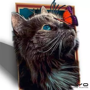 Полный дрель квадратная алмазная живопись кошка 5D Алмазная вышивка животное вышивка крестиком мозаичная картина ручная работа хобби Full Round 20X30CM