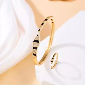 Полный комплект браслета из циркония для женщин, легкий роскошный темпераментный круглый браслет 17CM