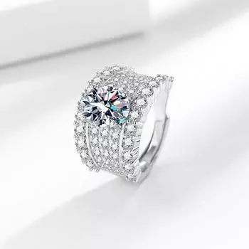 Полный комплект бриллиантов с 3-каратным кольцом из высокоуглеродистого бриллианта, кольцо в форме яйца с настоящим цветным драгоценным темпераментом.