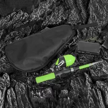 Полный комплект детской удочки и катушки, 1,5 м, телескопическая рыболовная удочка, набор спинкастных катушек с Green 2