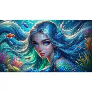 Полный комплект для вышивки крестиком из эко-хлопка 11CT Printed Princess 3