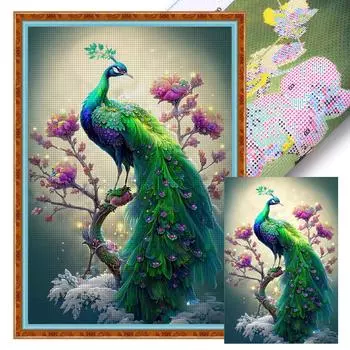 Полный комплект для вышивки крестиком из эко-хлопка 11CT с принтом животных 1