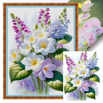 Полный комплект для вышивки крестом из эко-хлопка 11CT Printed Flower Art 1