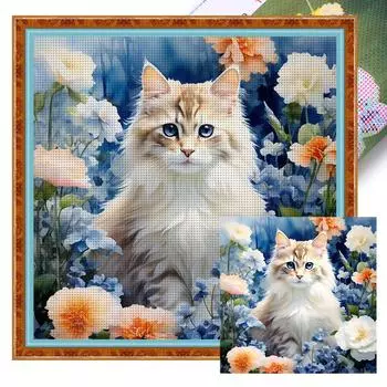 Полный комплект для вышивки крестом из эко-хлопковой нити 11CT с изображением животных 2