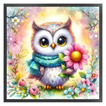 Полный комплект для вышивки крестом «Сова» из эко-хлопковой нити 18CT 1