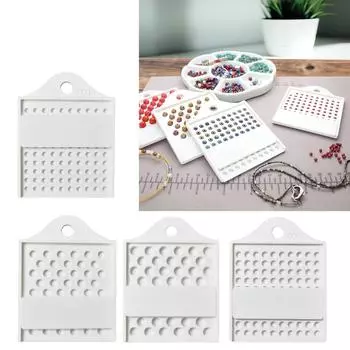 Полный комплект из 4 силиконовых четок, органайзер для тарелок, доска для бисера, стильный черный/белый силиконовый поднос для медитации с бусинами чёрный