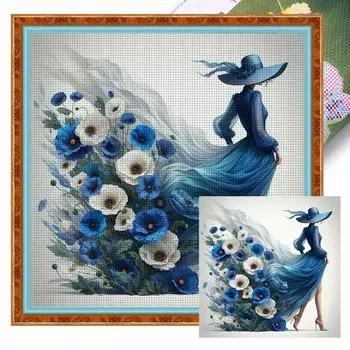 Полный комплект наклеек из комплекта ko-Baumwolle 11 CT Kreuzstich-Set «Mdchen» Ku 4