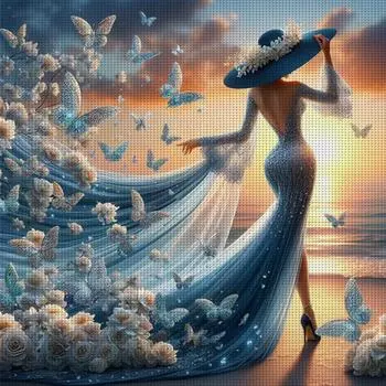 Полный комплект наклеек из комплекта ko-Baumwolle 11 CT Kreuzstich-Set «Mdchen» Ku 4