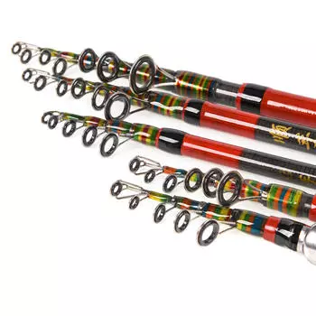 Полный комплект телескопической удочки и катушки Lixada из углеродного волокна, полный комплект спиннинговой рыболовной катушки, рыболовной приманки 2.4m