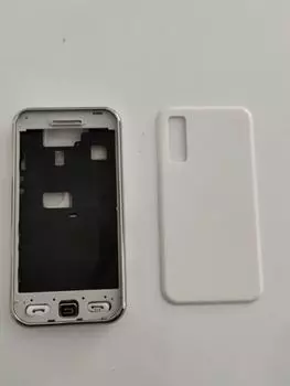 Полный комплект, задняя крышка батарейного отсека с белой клавишей для Samsung S5230 Player One