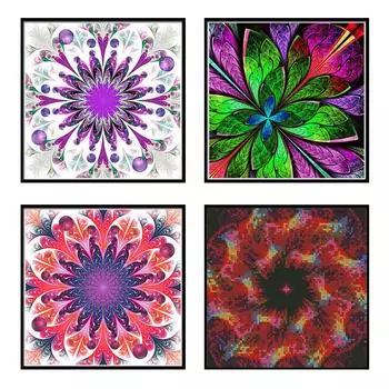 Полный круг Алмазная 5D Diy Алмазная картина Мандала Красочный цветок Алмазная вышивка Крестом Украшение дома Подарок 30X30cm